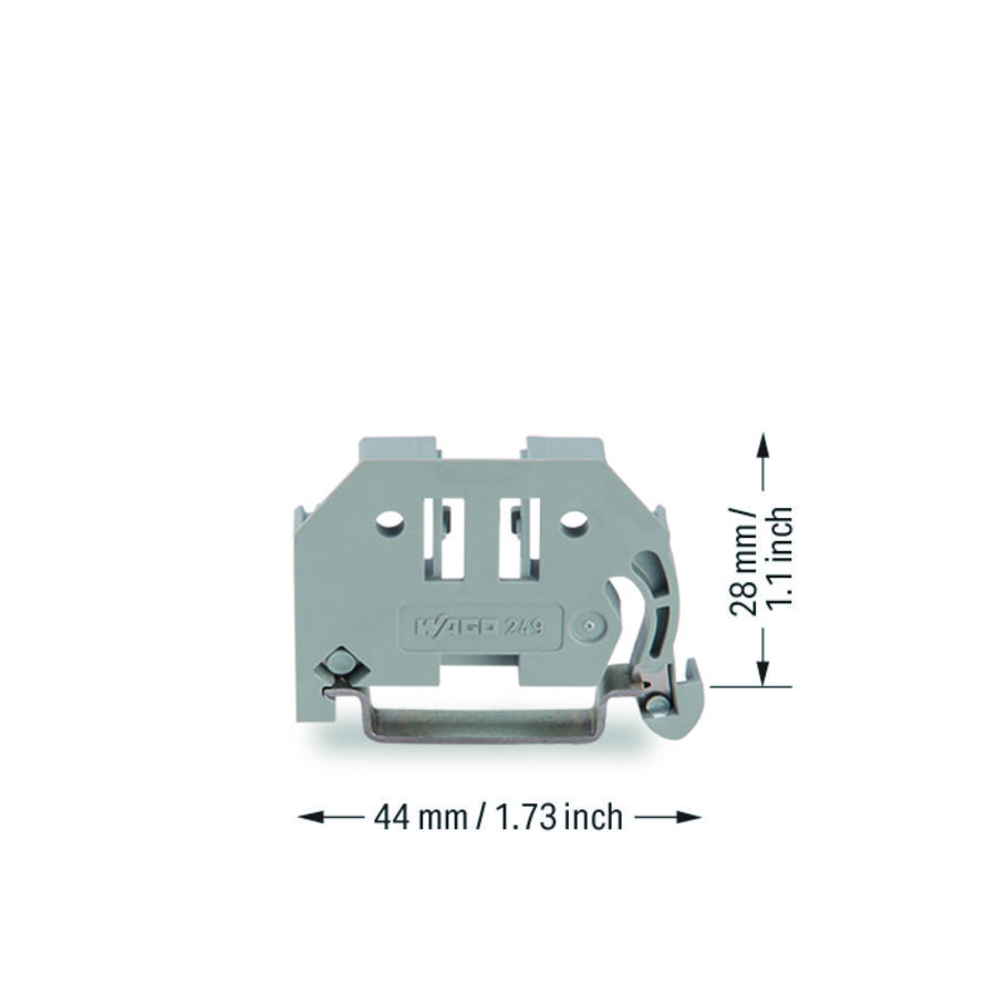 Eindklem 6mm draagrail 35 x 15/35 x 7,5 gri 249-116 VVE=25