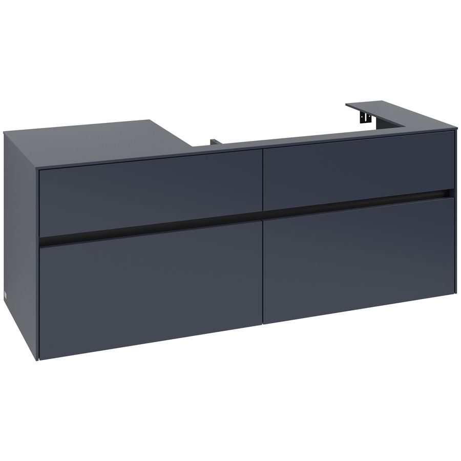 Wastafelonderkast Collaro 1400x548x500mm Marine Blue C09000VQ