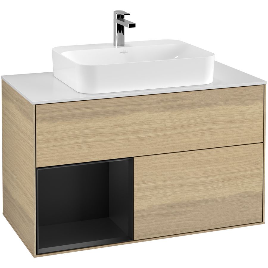 Wastafelonderkast Finion 1000x603x501mm Oak Veneer G361PDPC