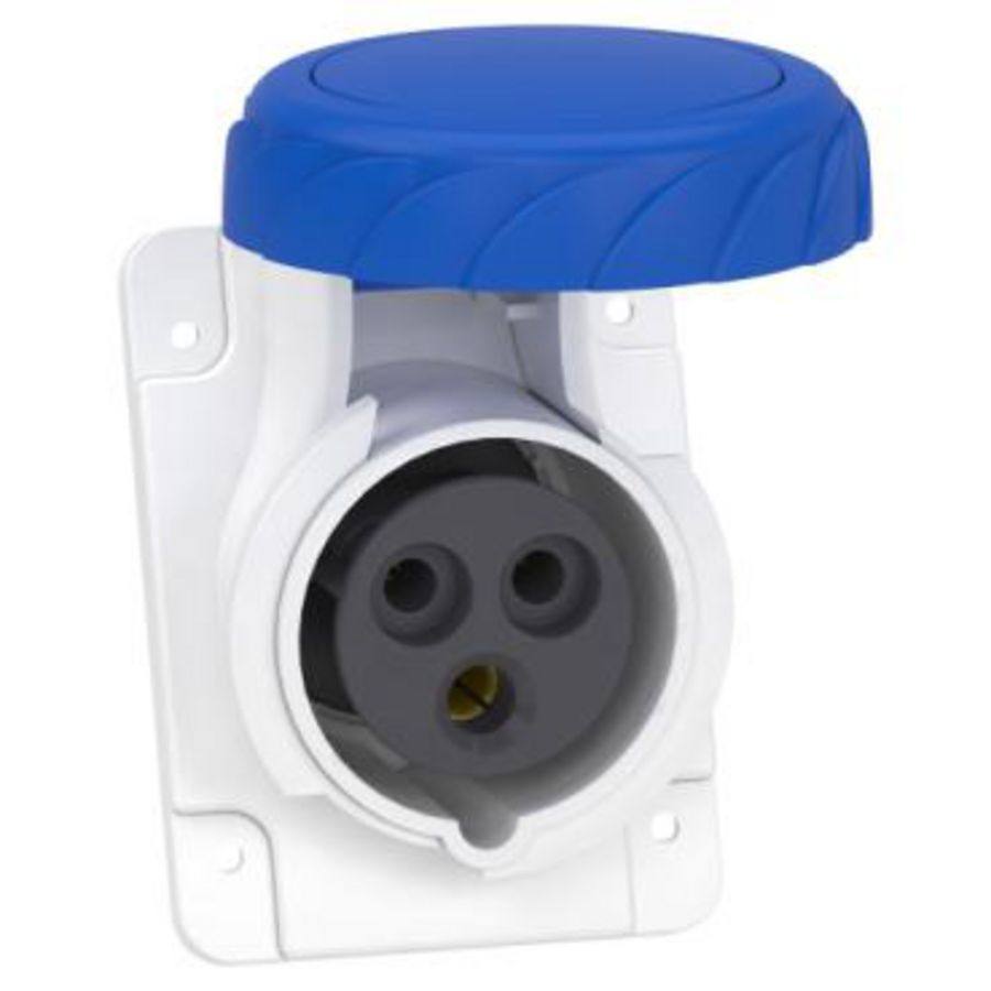 Inbouwcontactdoos Gehoekt 2P+A 16A 200-250V AC 6h PratiKa