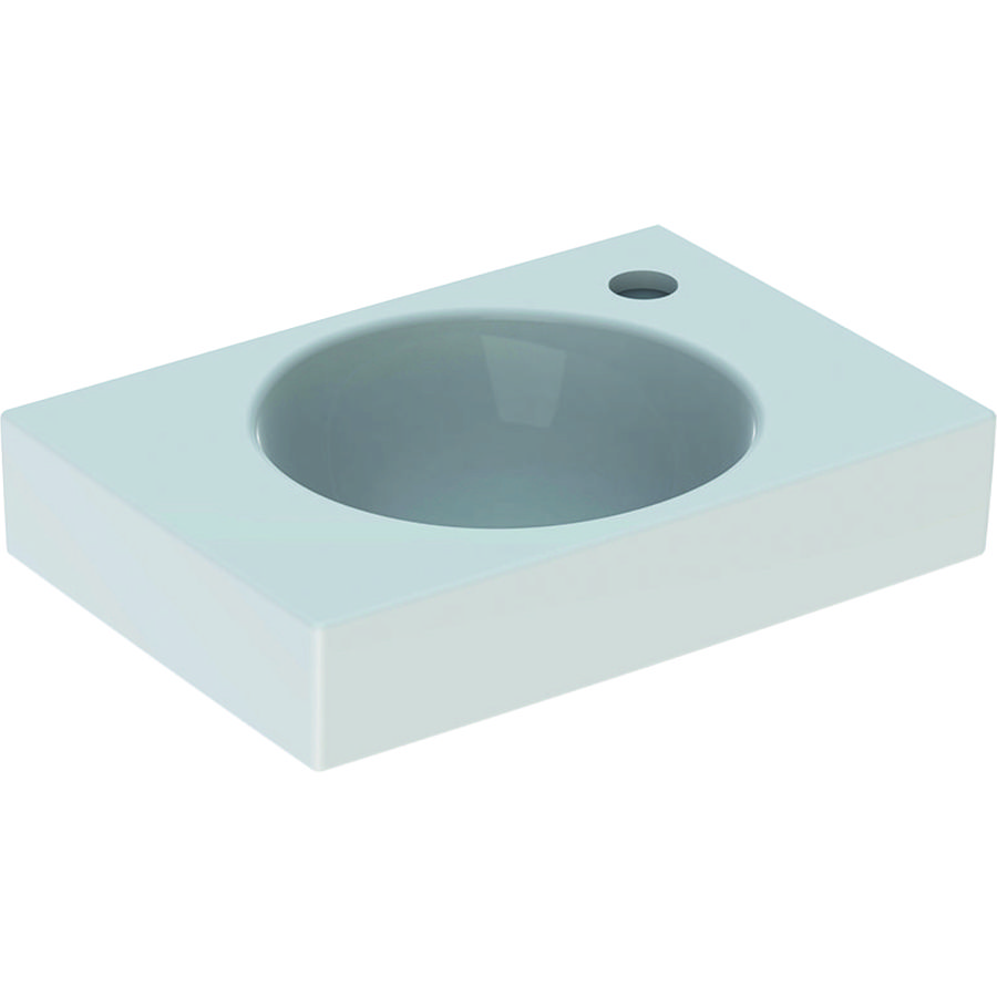 Preciosa II fontein 400x280mm met kraangat zonder overloop wit