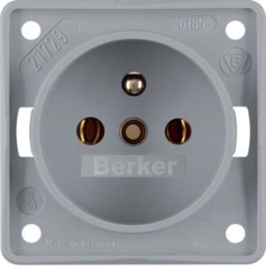 Wandcontactdoos penaarde berker Integro grijs