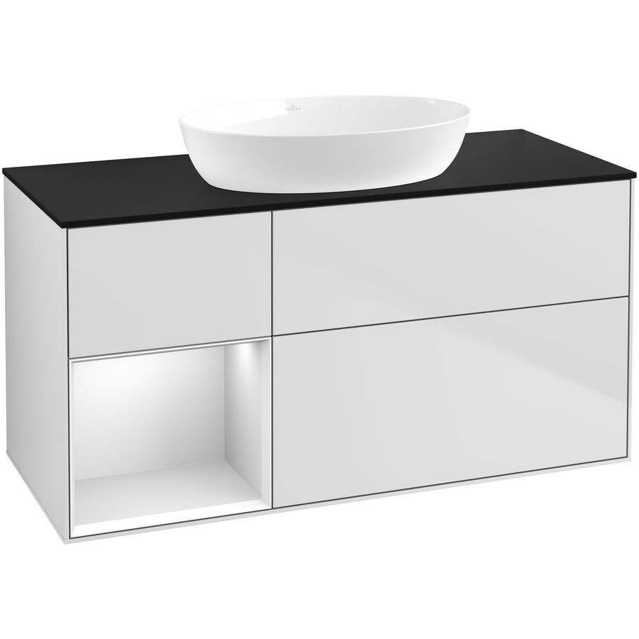 Wastafelonderkast Finion 1200x603x501mm White Matt Lacquer FA62MTMT