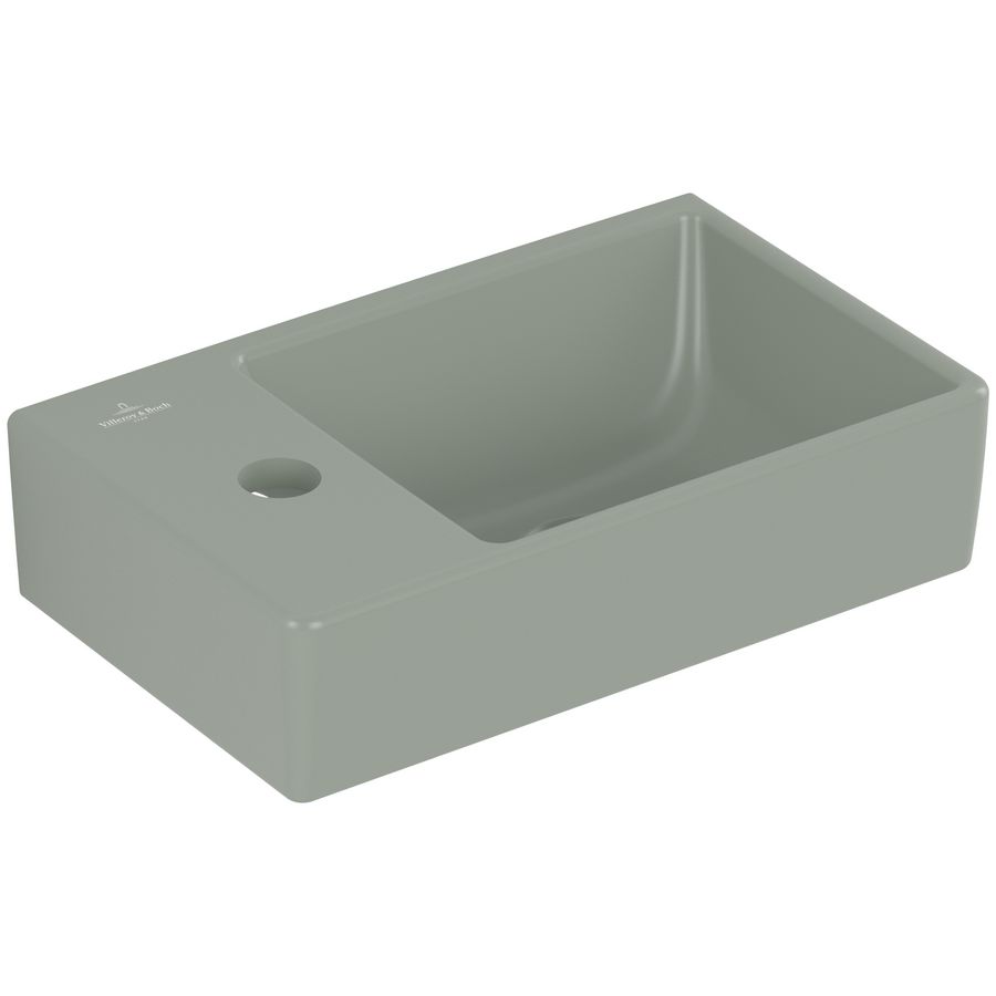 Fontein Avento 360x220mm Morning Green CeramicPlus kraangat rechts zonder overloop