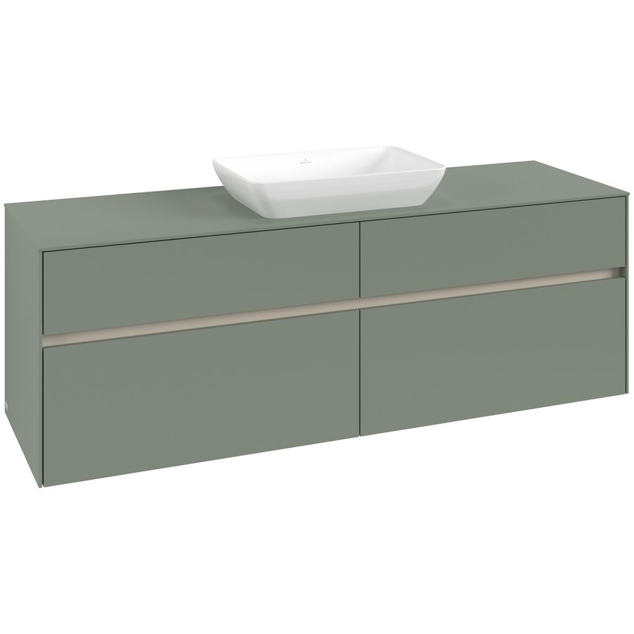Wastafelonderkast Collaro 1600x548x500mm Soft Green C12000AF