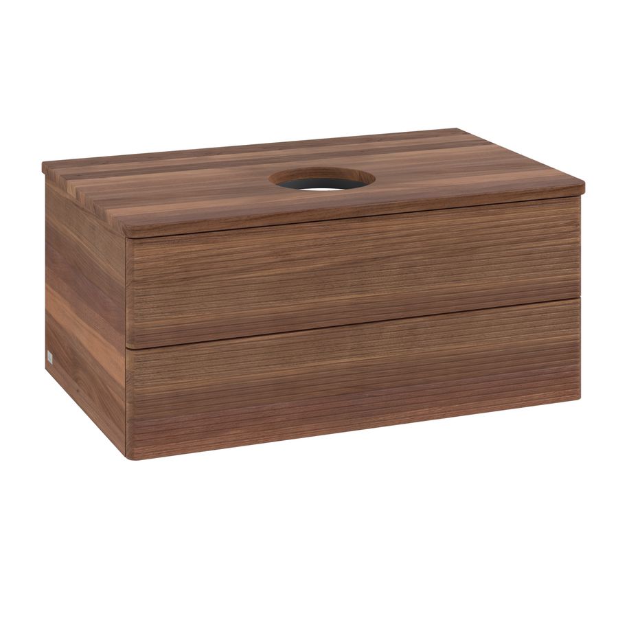 Wastafelonderkast Antao 800x360x500mm Warm Walnut K19112HM