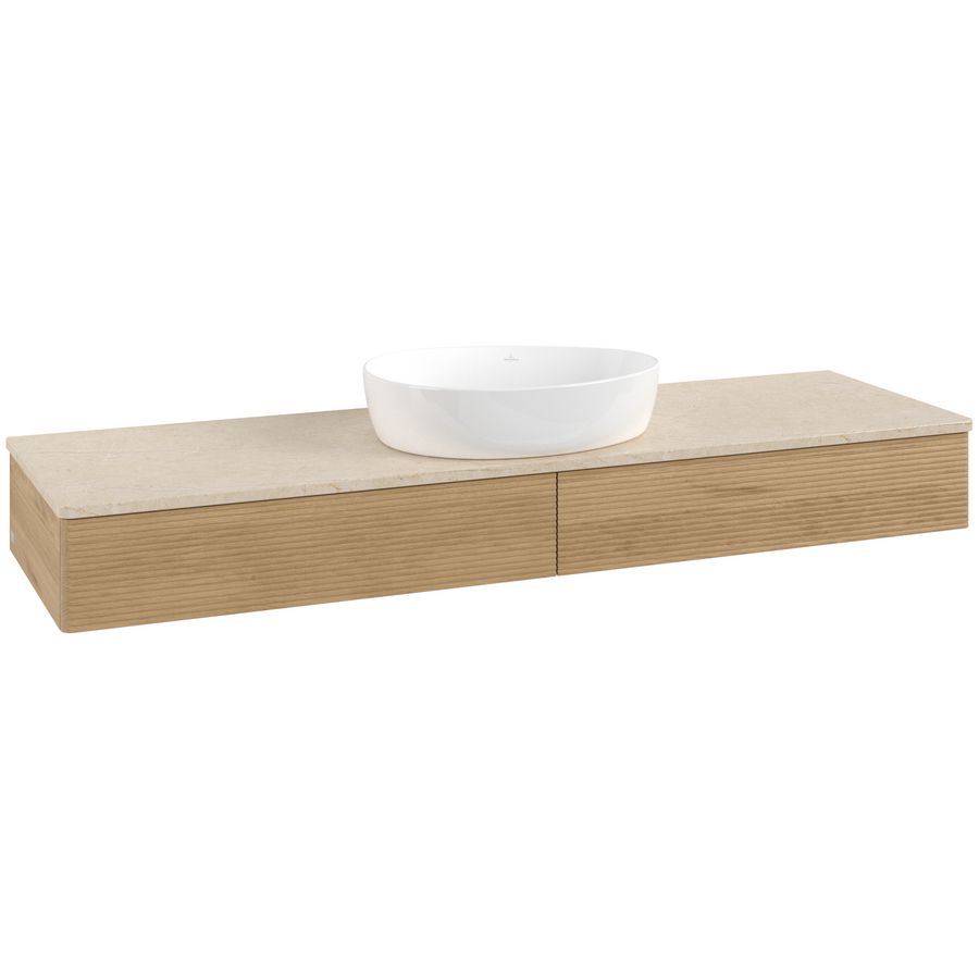 Wastafelonderkast Antao 1600x190x500mm Honey Oak K14113HN