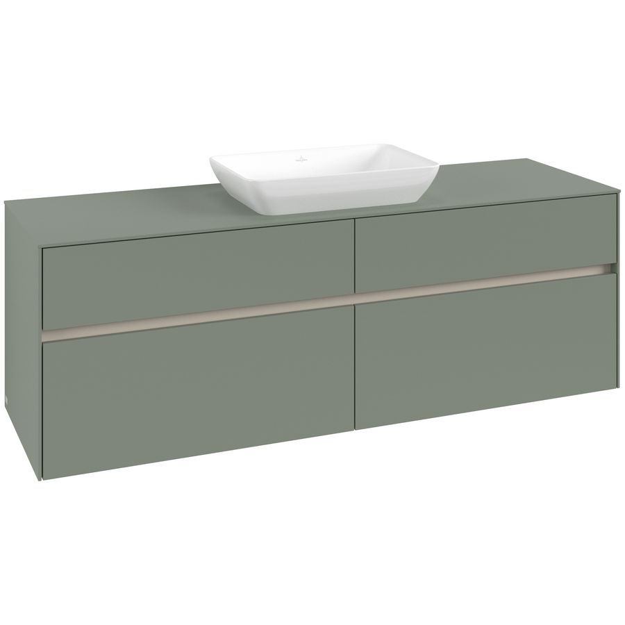 Wastafelonderkast Collaro 1600x548x500mm Soft Green C120B0AF