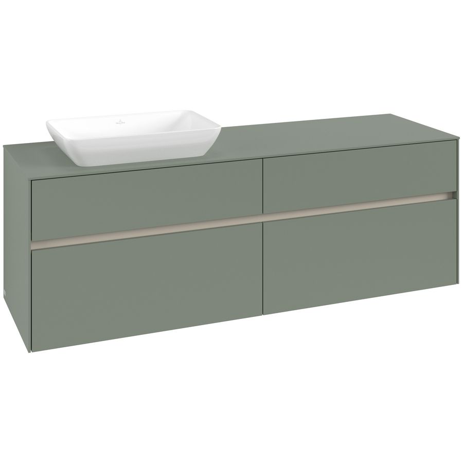 Wastafelonderkast Collaro 1600x548x500mm Soft Green C12100AF
