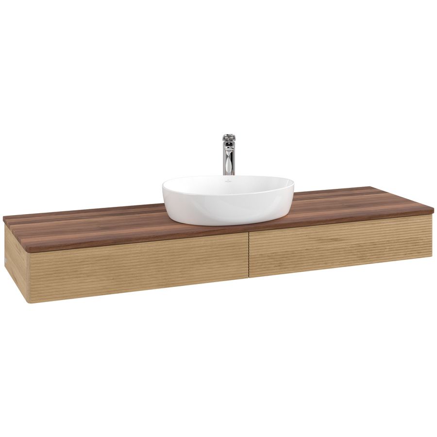 Wastafelonderkast Antao 1600x190x500mm Honey Oak K14152HN
