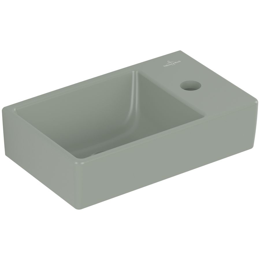 Fontein Avento 360x220mm Morning Green CeramicPlus kraangat rechts zonder overloop