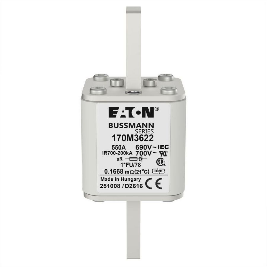 Zekering h. snelheid 550A AC 690V 200kA compact 1 45x VVE=6