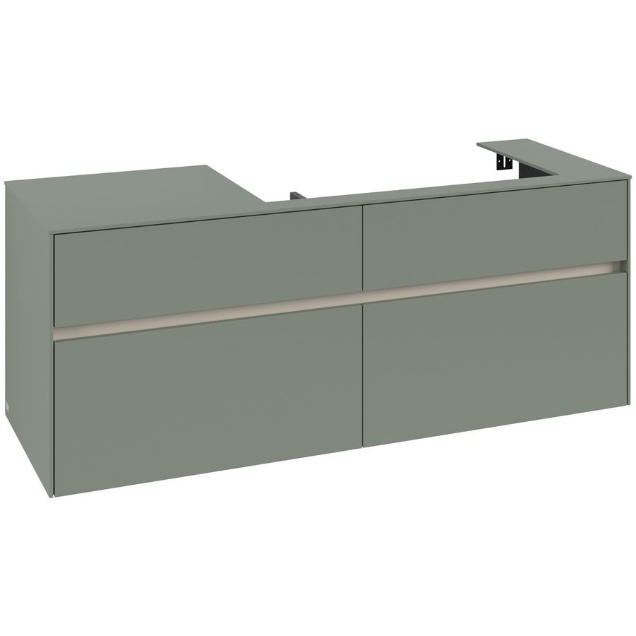 Wastafelonderkast Collaro 1400x548x500mm Soft Green C09000AF