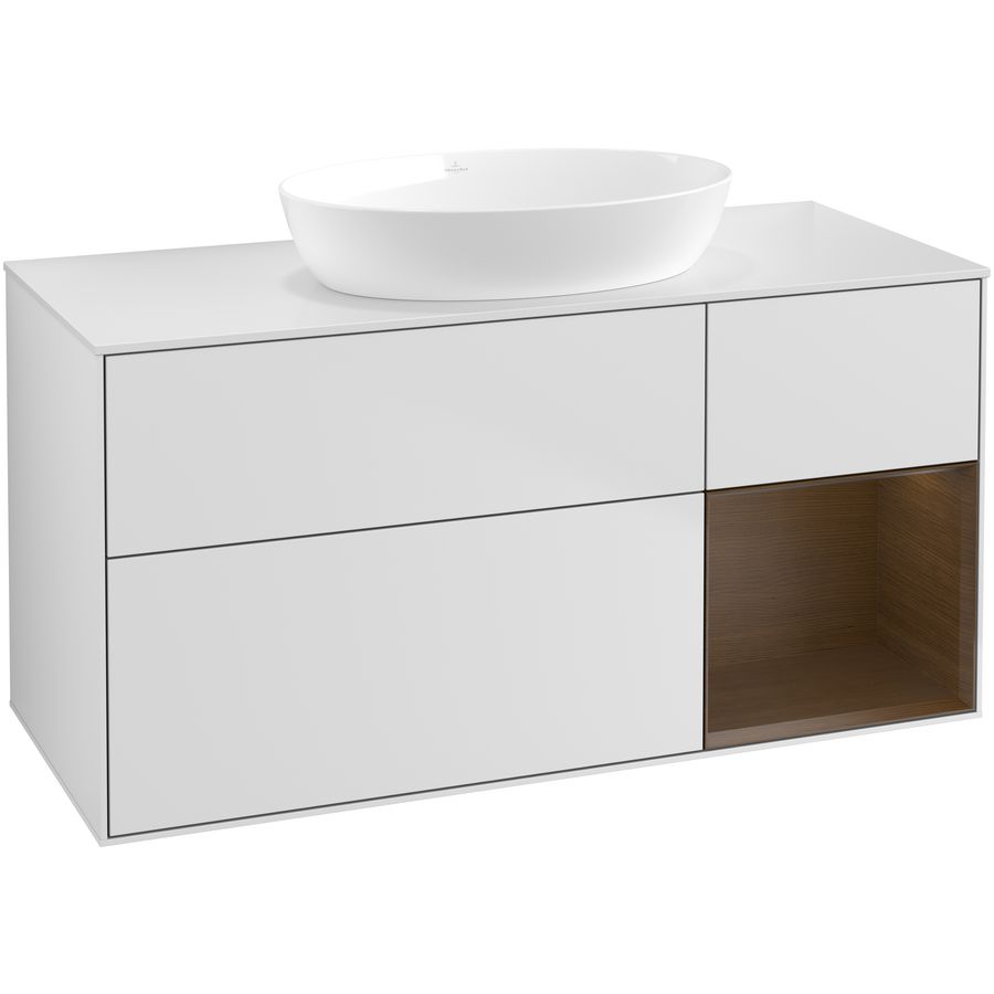 Wastafelonderkast Finion 1200x603x501mm White Matt Lacquer FA71GNMT