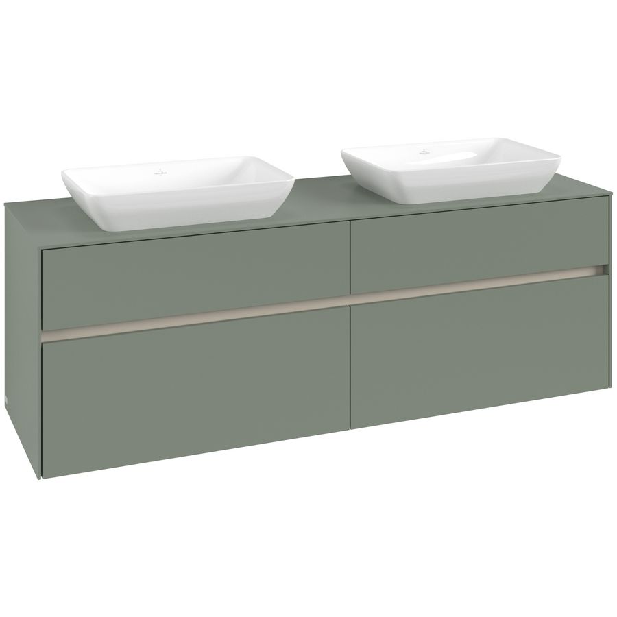 Wastafelonderkast Collaro 1600x548x500mm Soft Green C12300AF