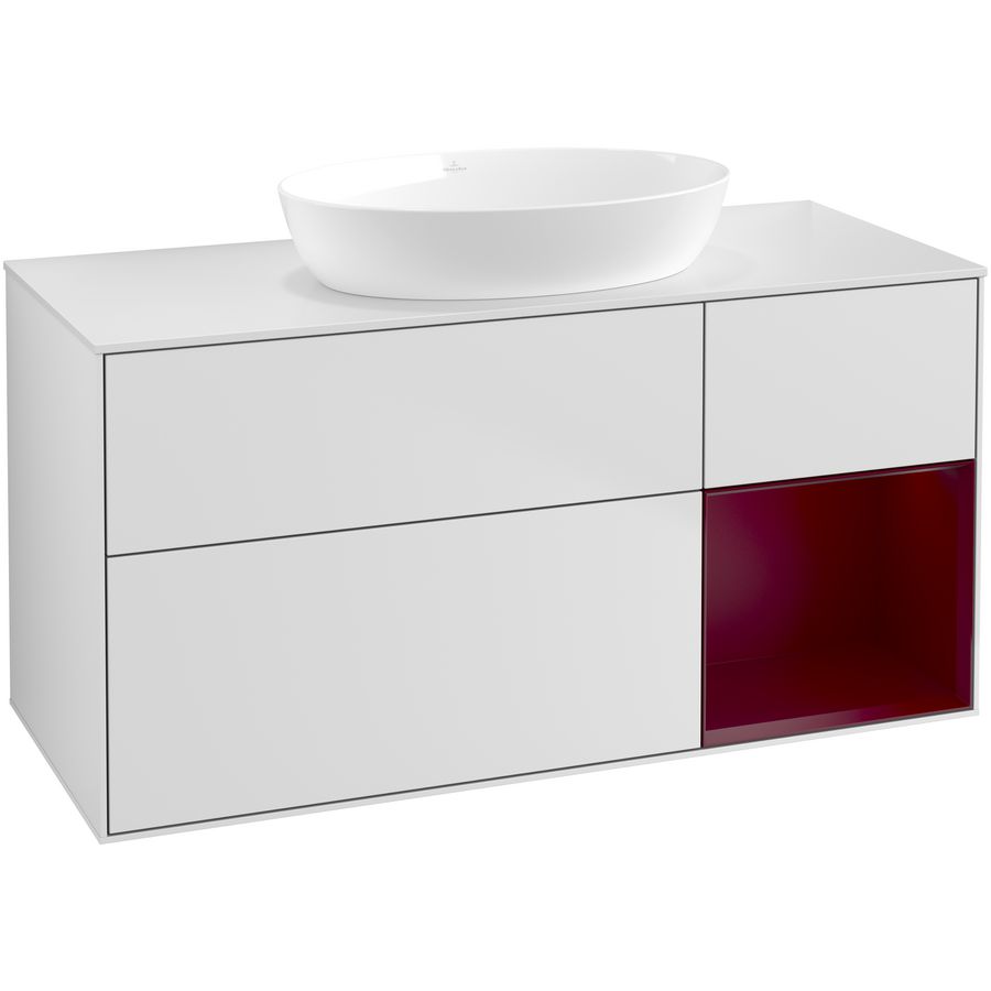 Wastafelonderkast Finion 1200x603x501mm White Matt Lacquer FA71HBMT