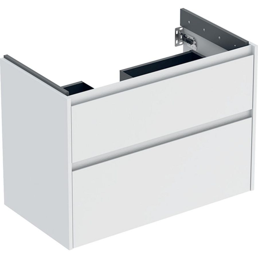 onderkast voor wastafel 2x la 84.6x60.6x44.6cm Breedte wastafel=90cm wit / gelakt zijdemat