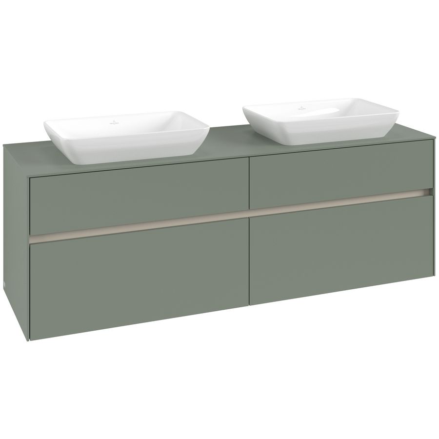 Wastafelonderkast Collaro 1600x548x500mm Soft Green C123B0AF