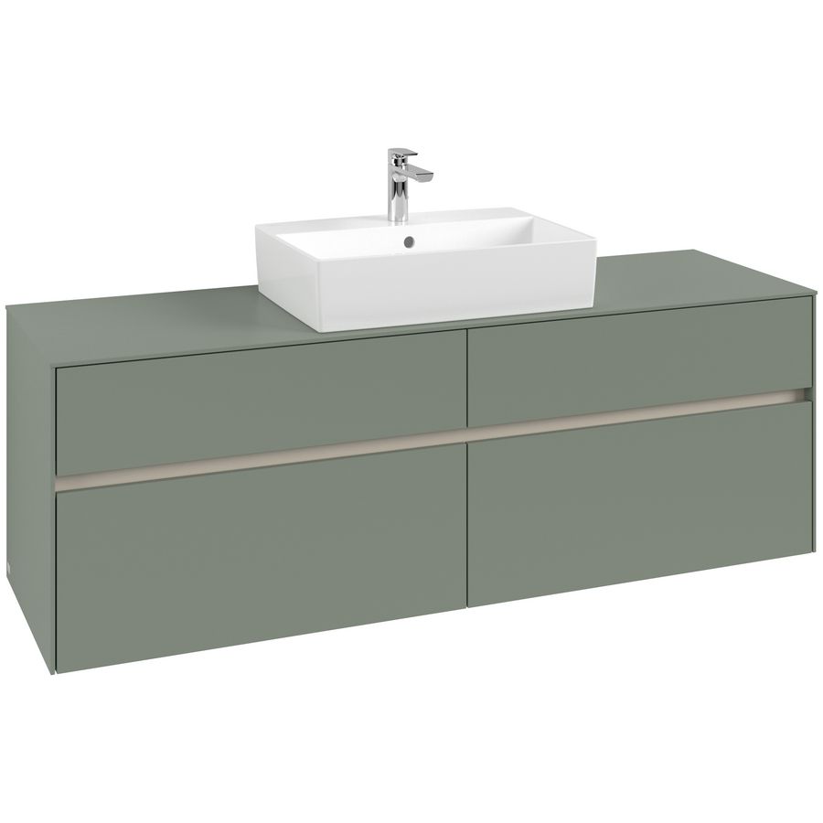 Wastafelonderkast Collaro 1600x548x500mm Soft Green C13400AF