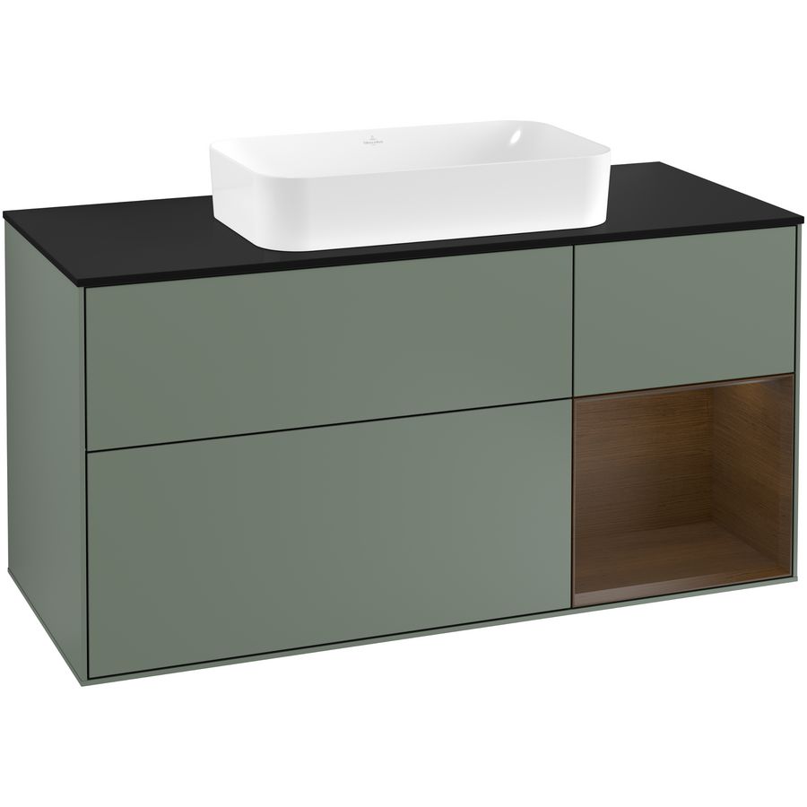 Wastafelonderkast Finion 1200x603x501mm Olive Matt Lacquer G302GNGM
