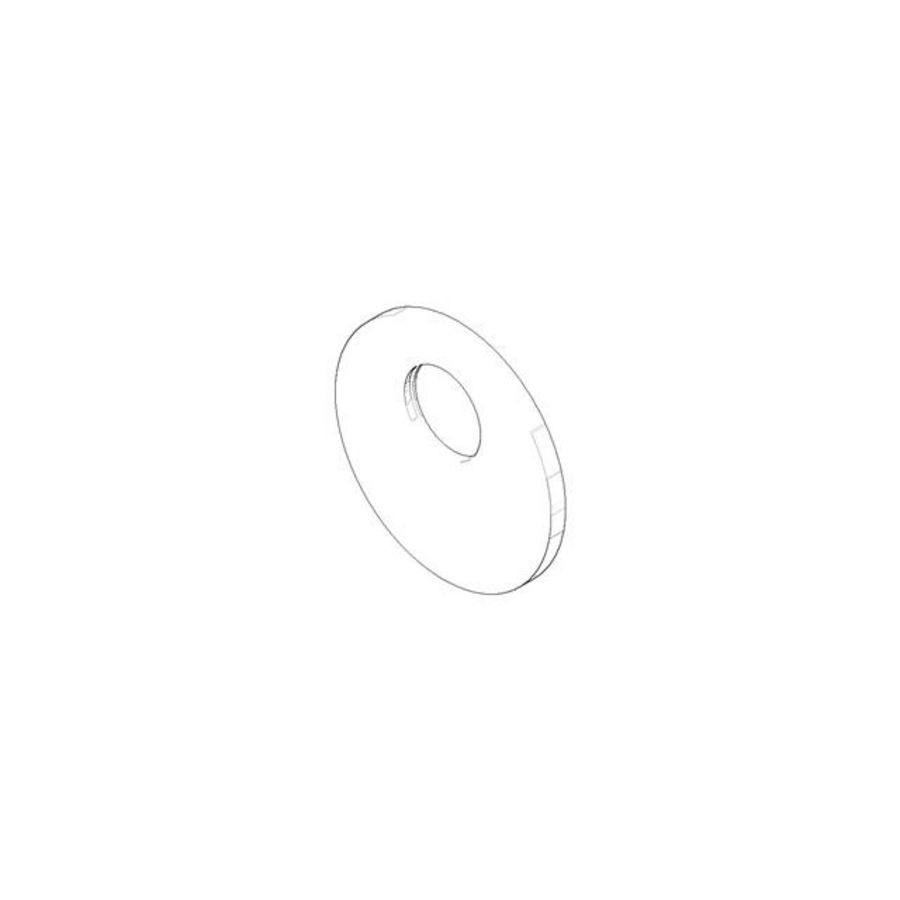 Rozet v. douchegarnituren 150x10mm chr