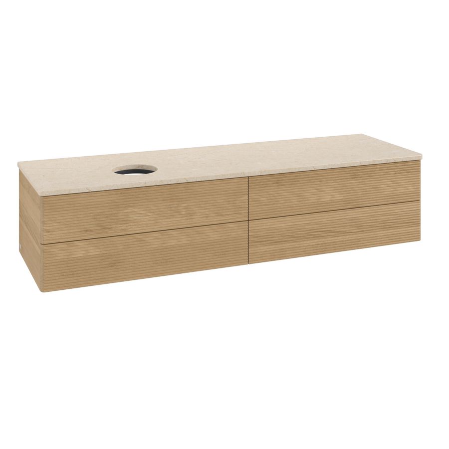 Wastafelonderkast Antao 1600x360x500mm Honey Oak K26113HN