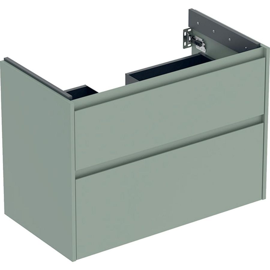 onderkast voor wastafel 2x la 84.6x60.6x44.6cm Breedte wastafel=90cm saliegroen / gelakt zijdemat
