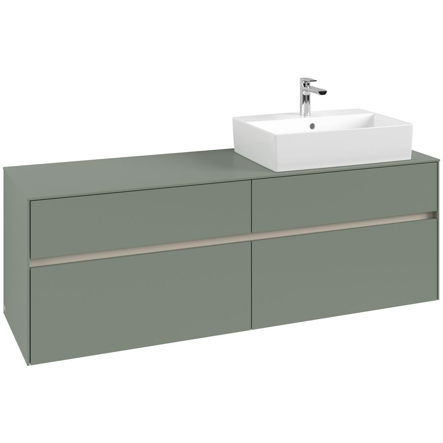 Wastafelonderkast Collaro 1600x548x500mm Soft Green C13600AF