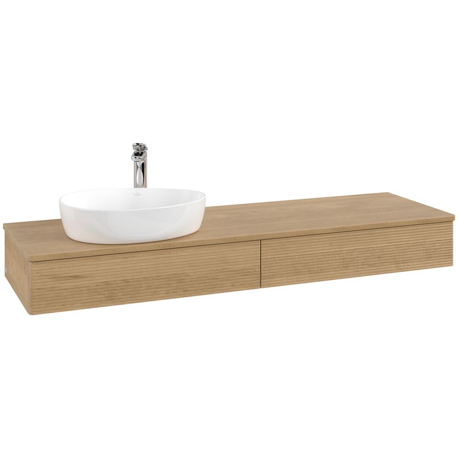Wastafelonderkast Antao 1600x190x500mm Honey Oak K15151HN
