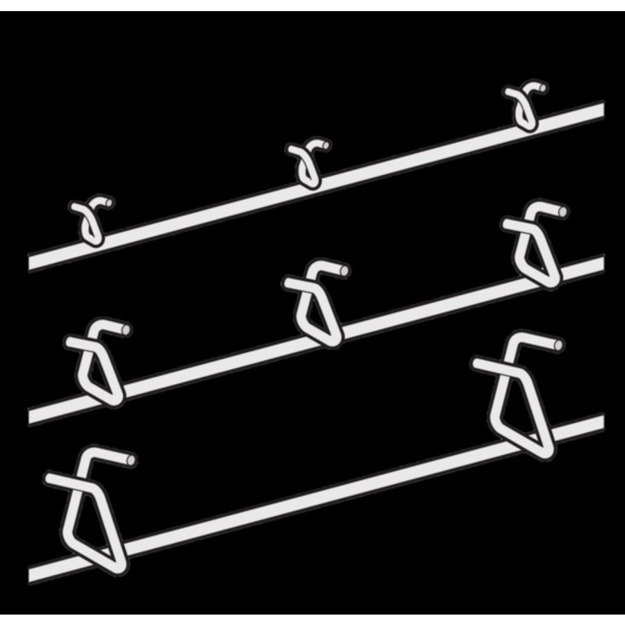 Buigzame kabelgeleider RVS V4A met geleidingsringen 16x16mm