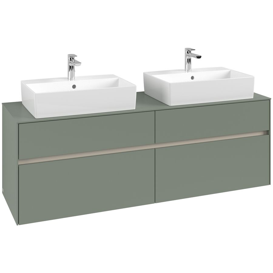 Wastafelonderkast Collaro 1600x548x500mm Soft Green C13700AF