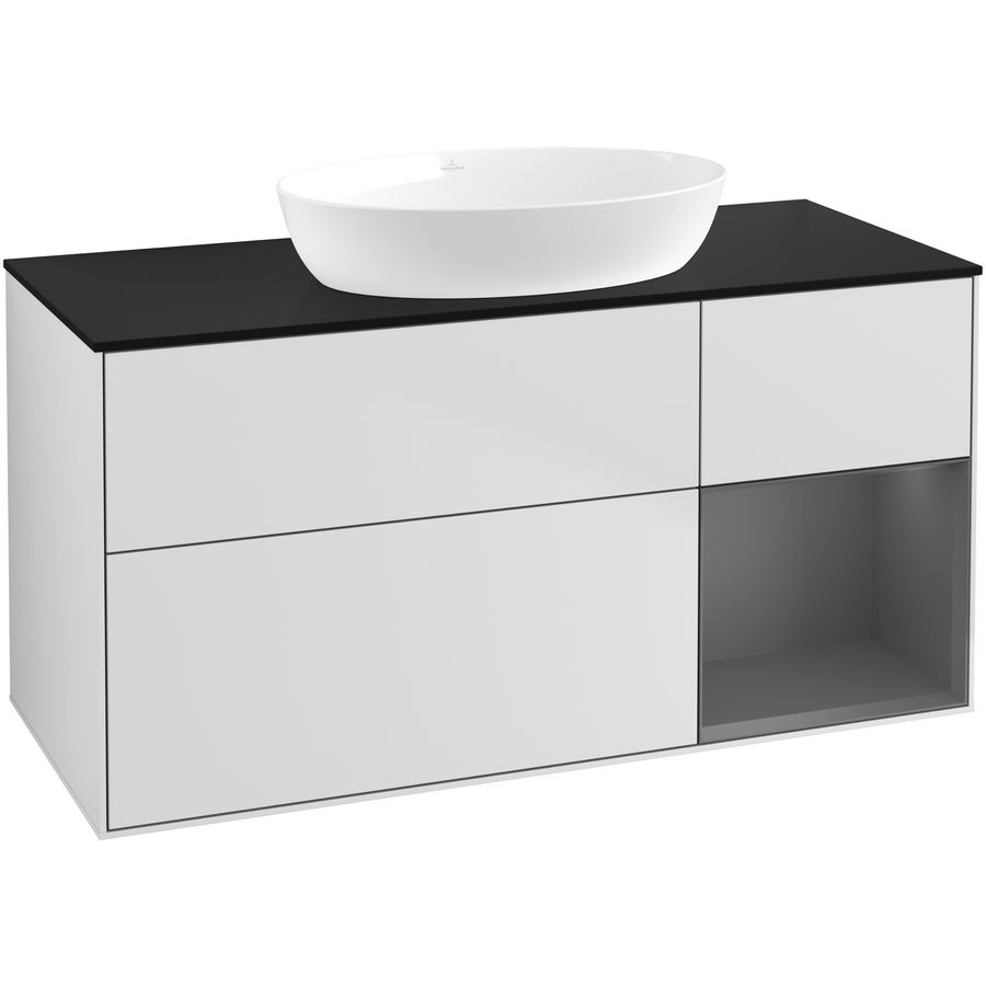 Wastafelonderkast Finion 1200x603x501mm White Matt Lacquer FA72GKMT