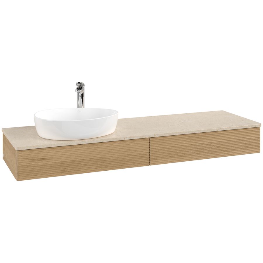 Wastafelonderkast Antao 1600x190x500mm Honey Oak K15153HN