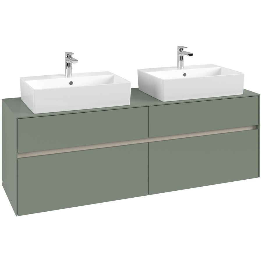 Wastafelonderkast Collaro 1600x548x500mm Soft Green C137B0AF