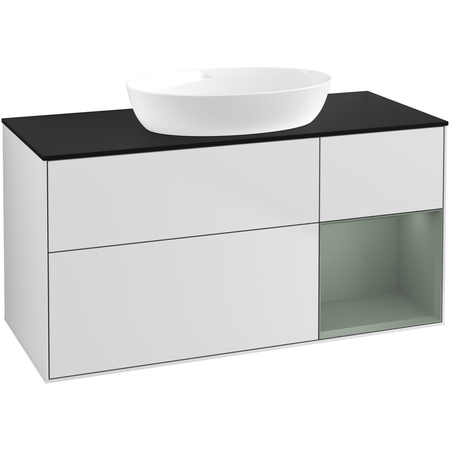 Wastafelonderkast Finion 1200x603x501mm White Matt Lacquer FA72GMMT