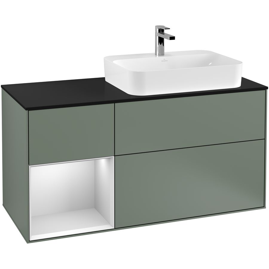 Wastafelonderkast Finion 1200x603x501mm Olive Matt Lacquer G392MTGM