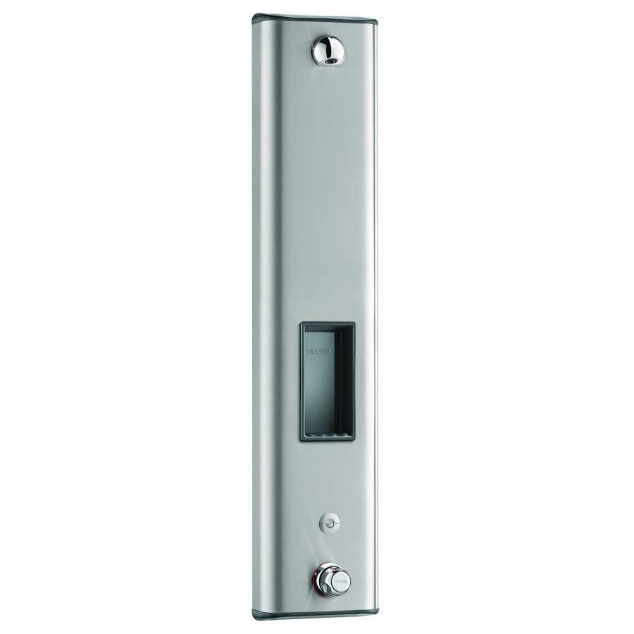Douchepaneel thermostatisch 230/6V RVS bovenaansluiting + zeepschaal