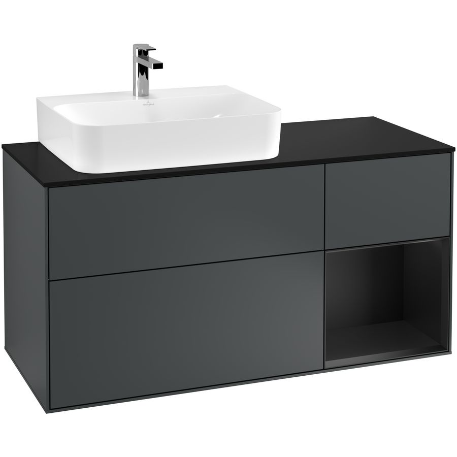 Wastafelonderkast Finion 1200x603x501mm Mid.Blue Matt Lacquer G152PDHG
