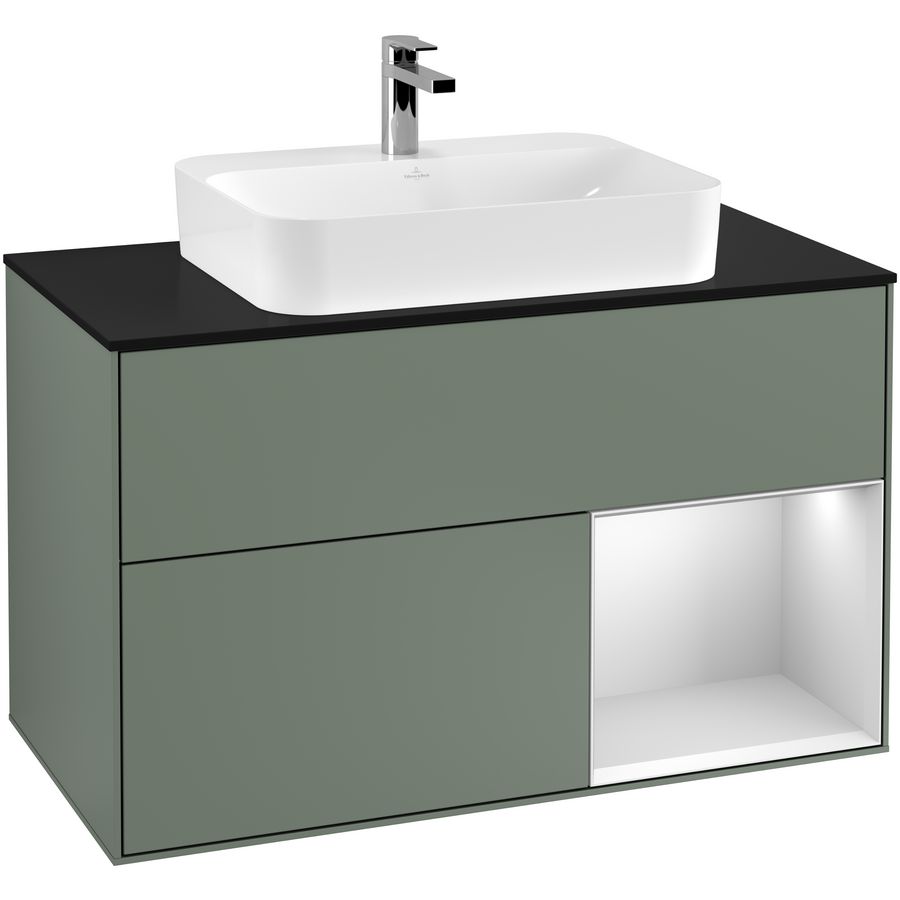 Wastafelonderkast Finion 1000x603x501mm Olive Matt Lacquer G372MTGM