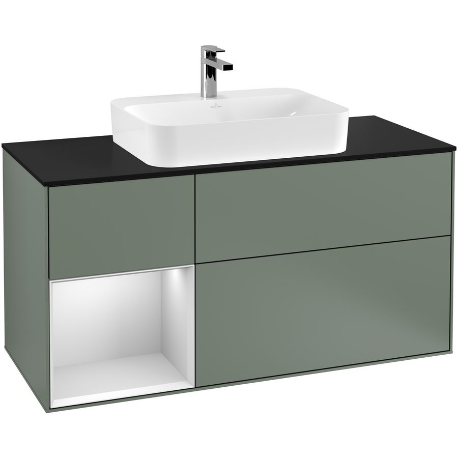 Wastafelonderkast Finion 1200x603x501mm Olive Matt Lacquer G412MTGM