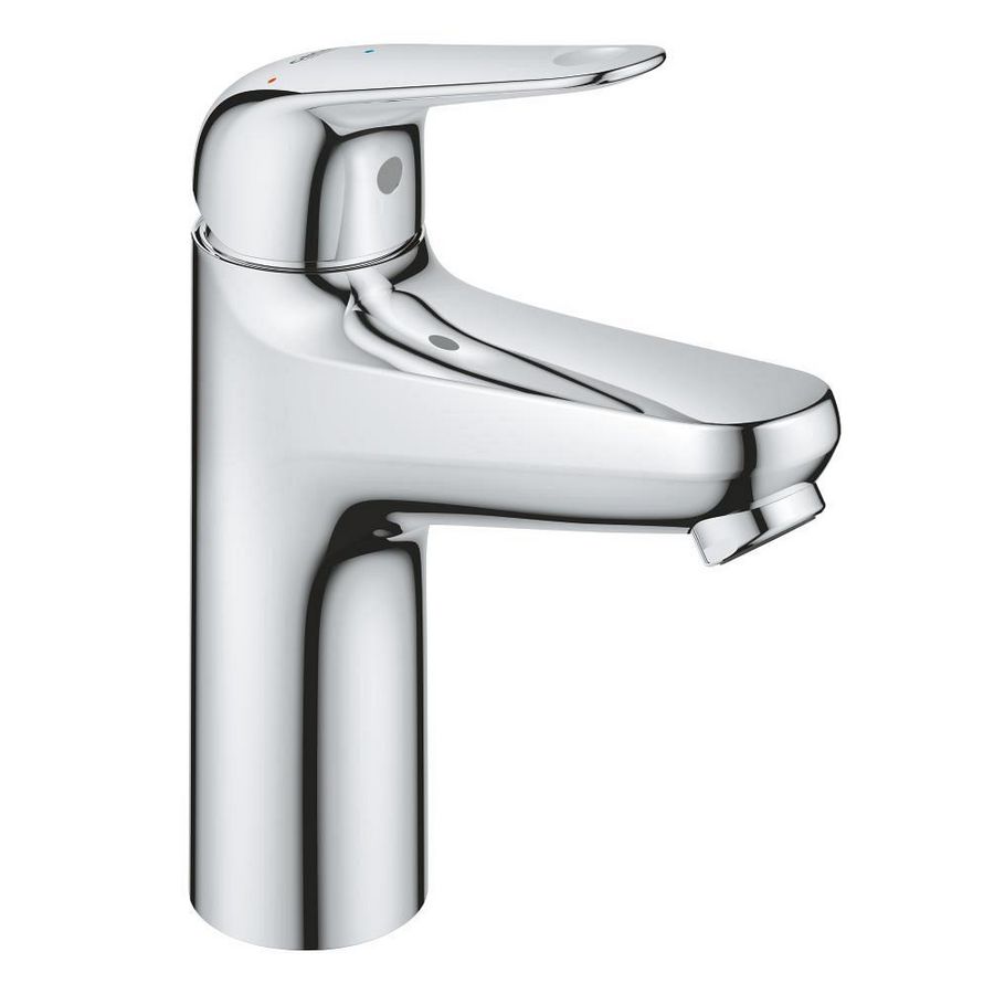 Euroeco M-Size wastafelmengkraan Energy Saving chroom sprong 116mm incl. Push-Open plug (prof)