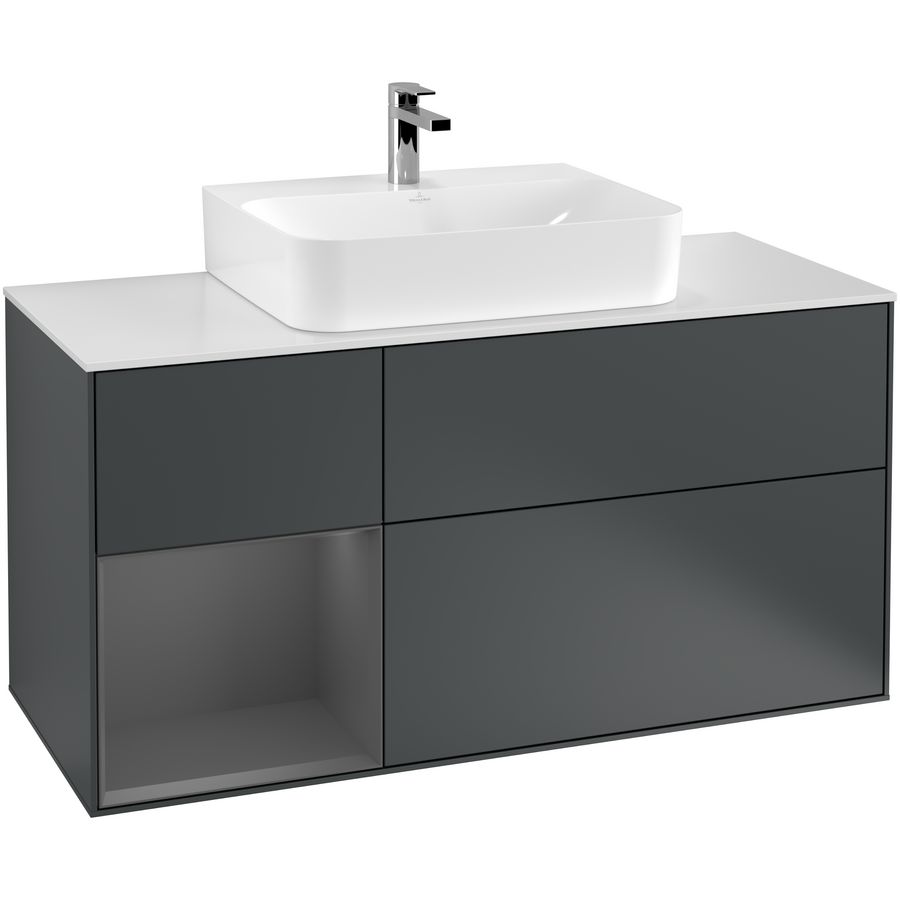 Wastafelonderkast Finion 1200x603x501mm Mid.Blue Matt Lacquer G161GKHG