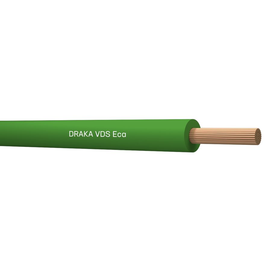 Doos a 100m. installatiedraad H07V2-K 90° hittebestendig VDS Eca gn# 1,5mm² (Groen)