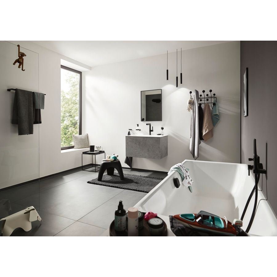 RainFinity Baton handdouche 100 1 straalsoort mat zwart