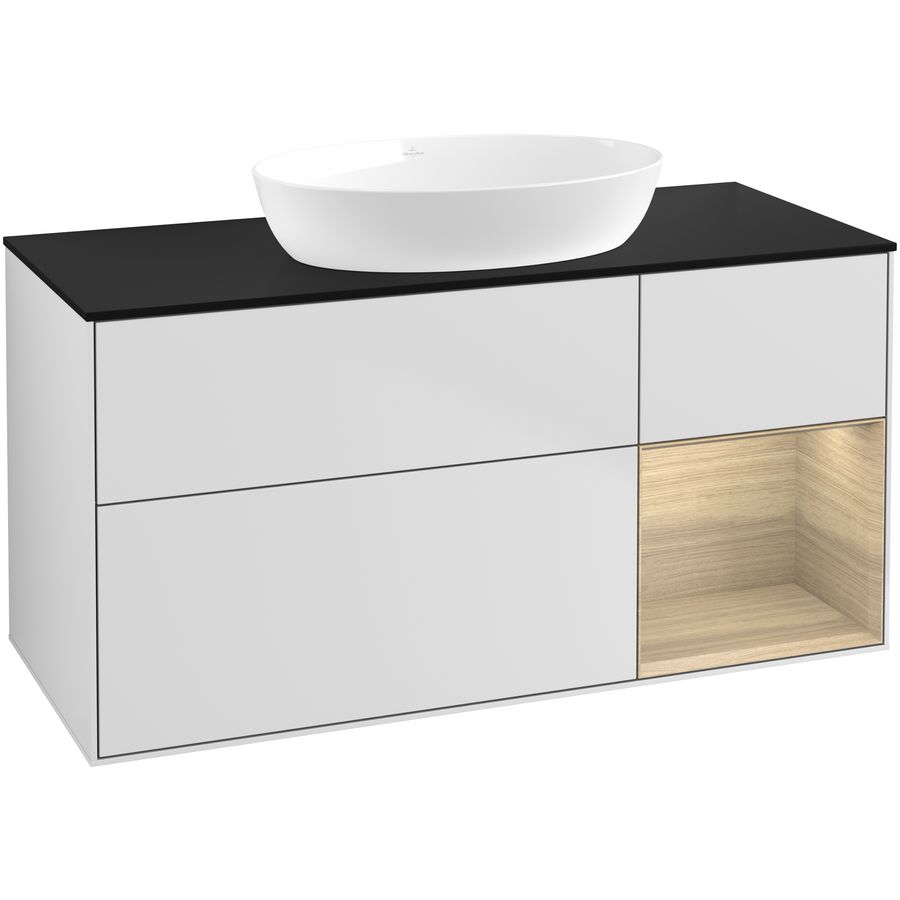 Wastafelonderkast Finion 1200x603x501mm White Matt Lacquer FA72PCMT