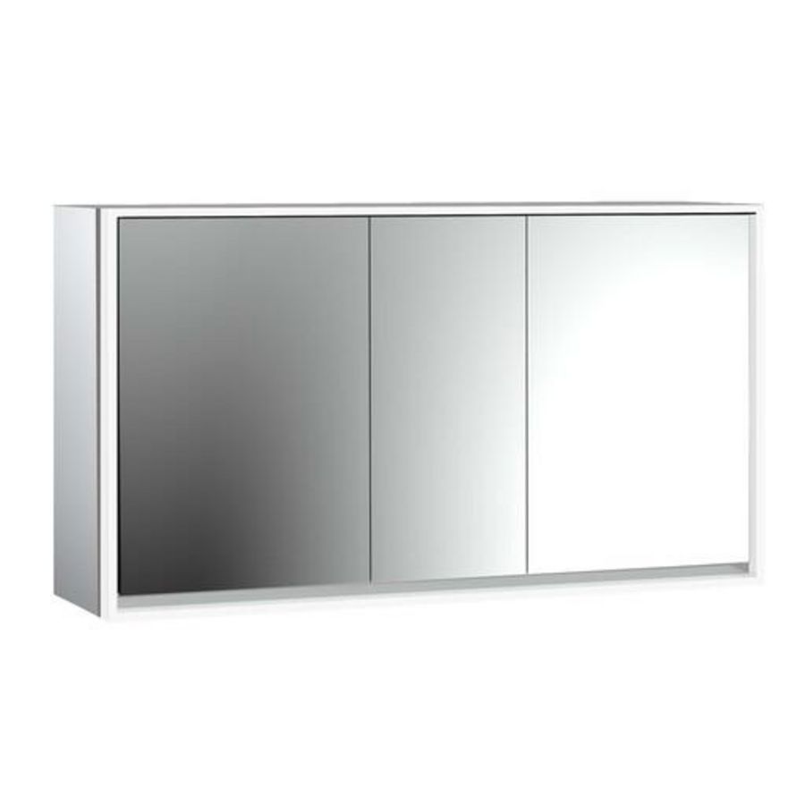 Led-Spiegelkast Loft opbouw 1600mm 3 deur