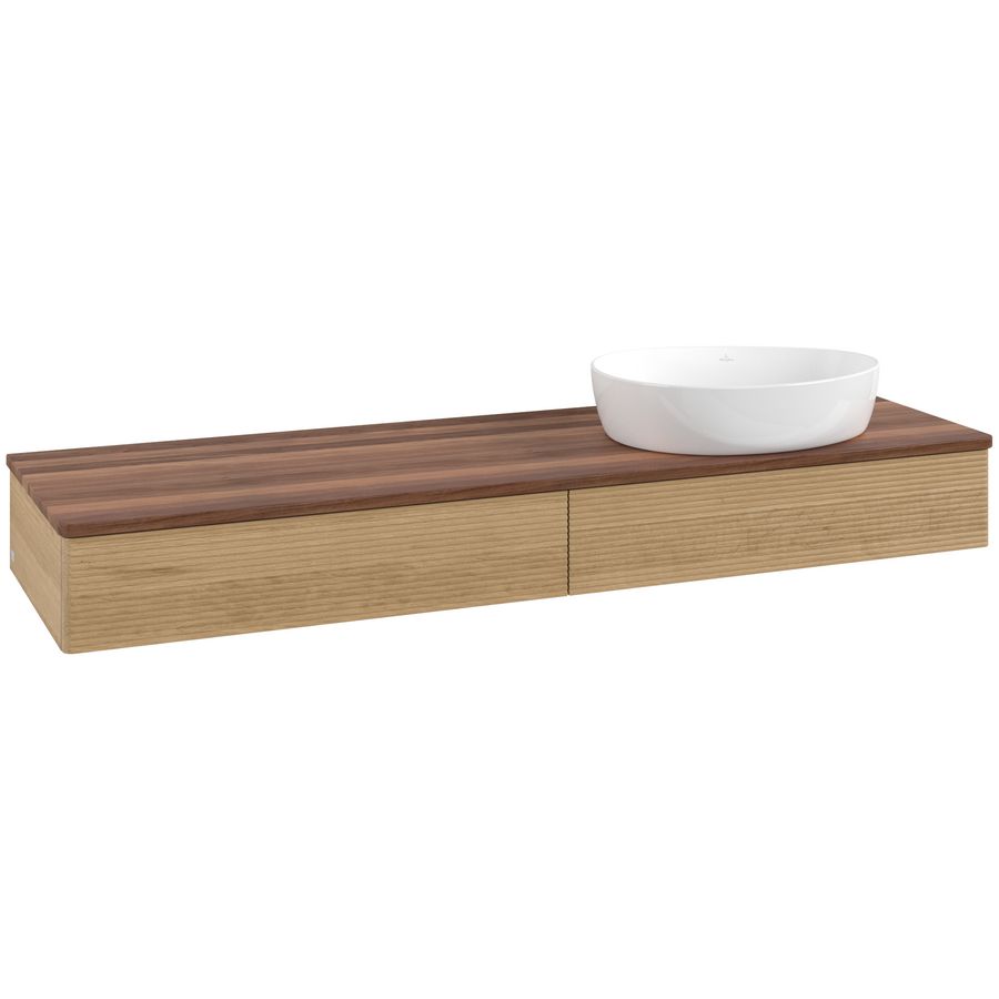 Wastafelonderkast Antao 1600x190x500mm Honey Oak K16112HN