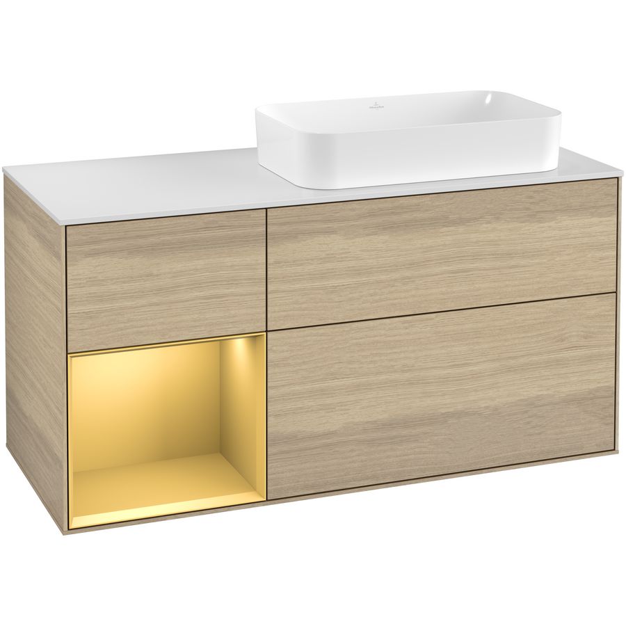 Wastafelonderkast Finion 1200x603x501mm Oak Veneer G271HFPC