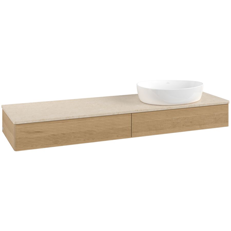 Wastafelonderkast Antao 1600x190x500mm Honey Oak K16113HN