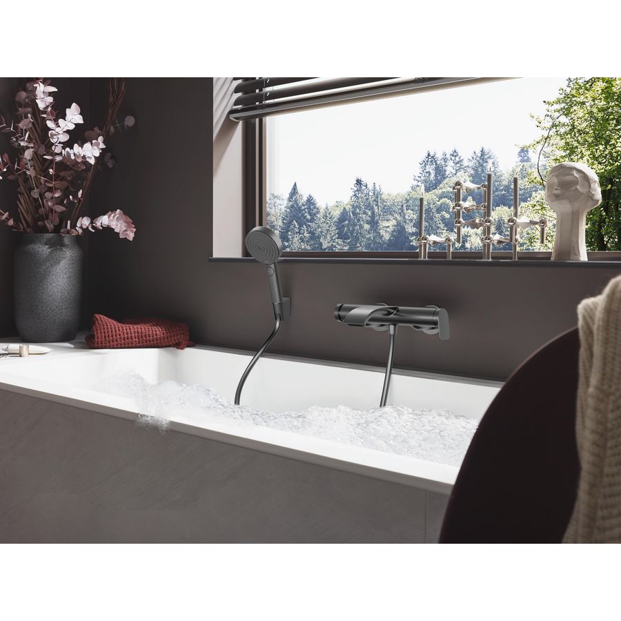 Badmengkraan 1-hendel opbouw Vivenis Brushed Black Chrome